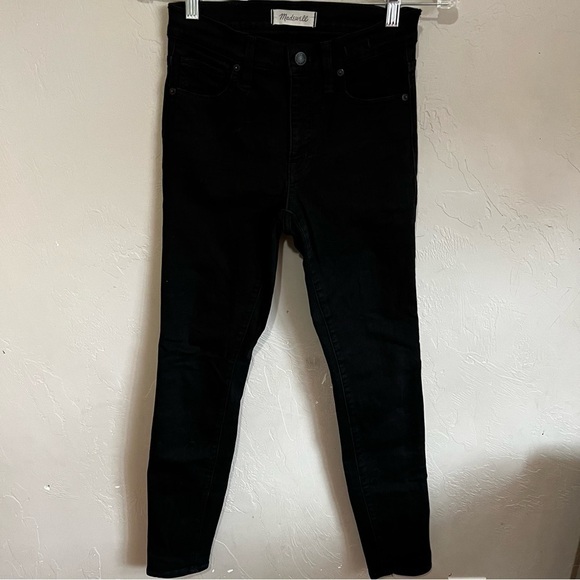 Madewell Black 9 in High Risw Skinny Denim Jeans - Picture 2 of 9